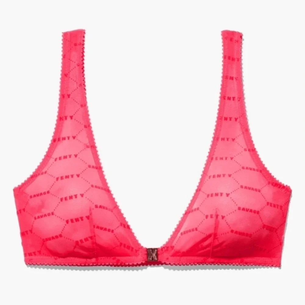 Savage X Fenty Logo Mesh Bralette – Size Medium 🔥💖